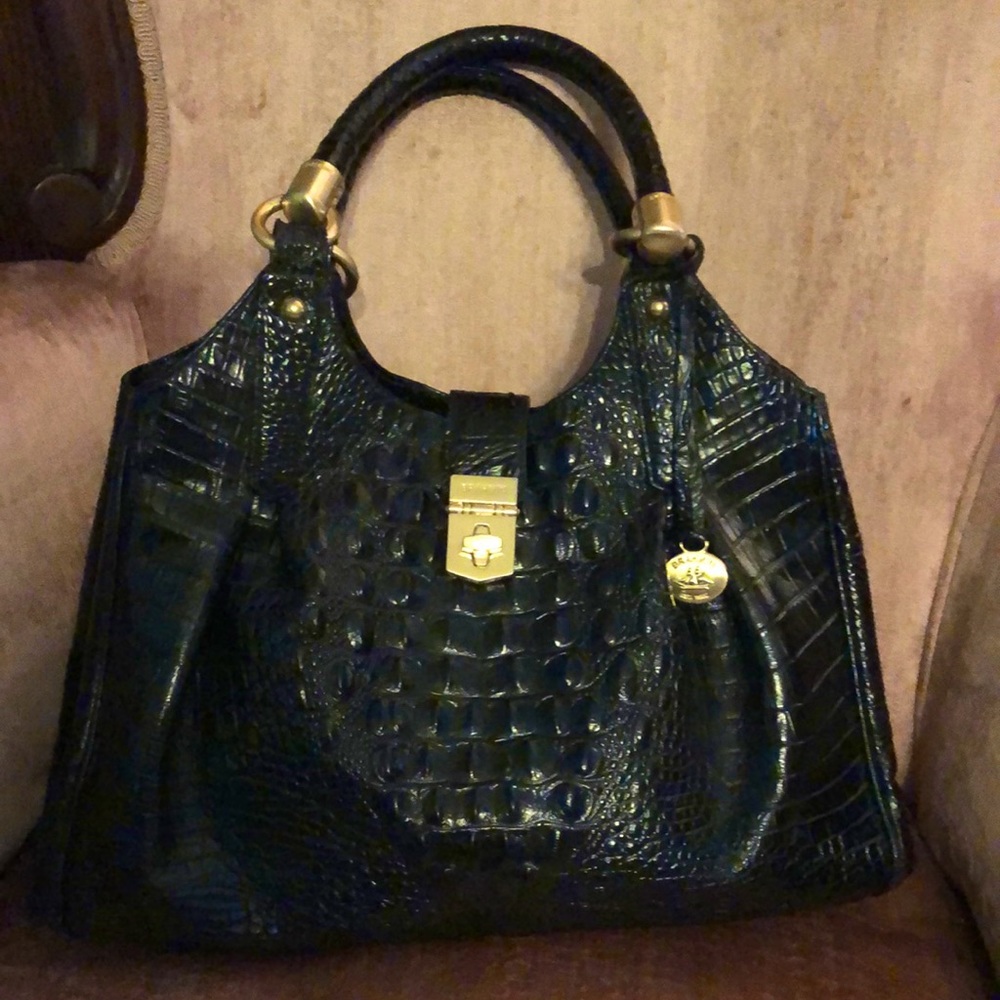Brahmin Elisa Hobo Bag Black Color Previously Owned